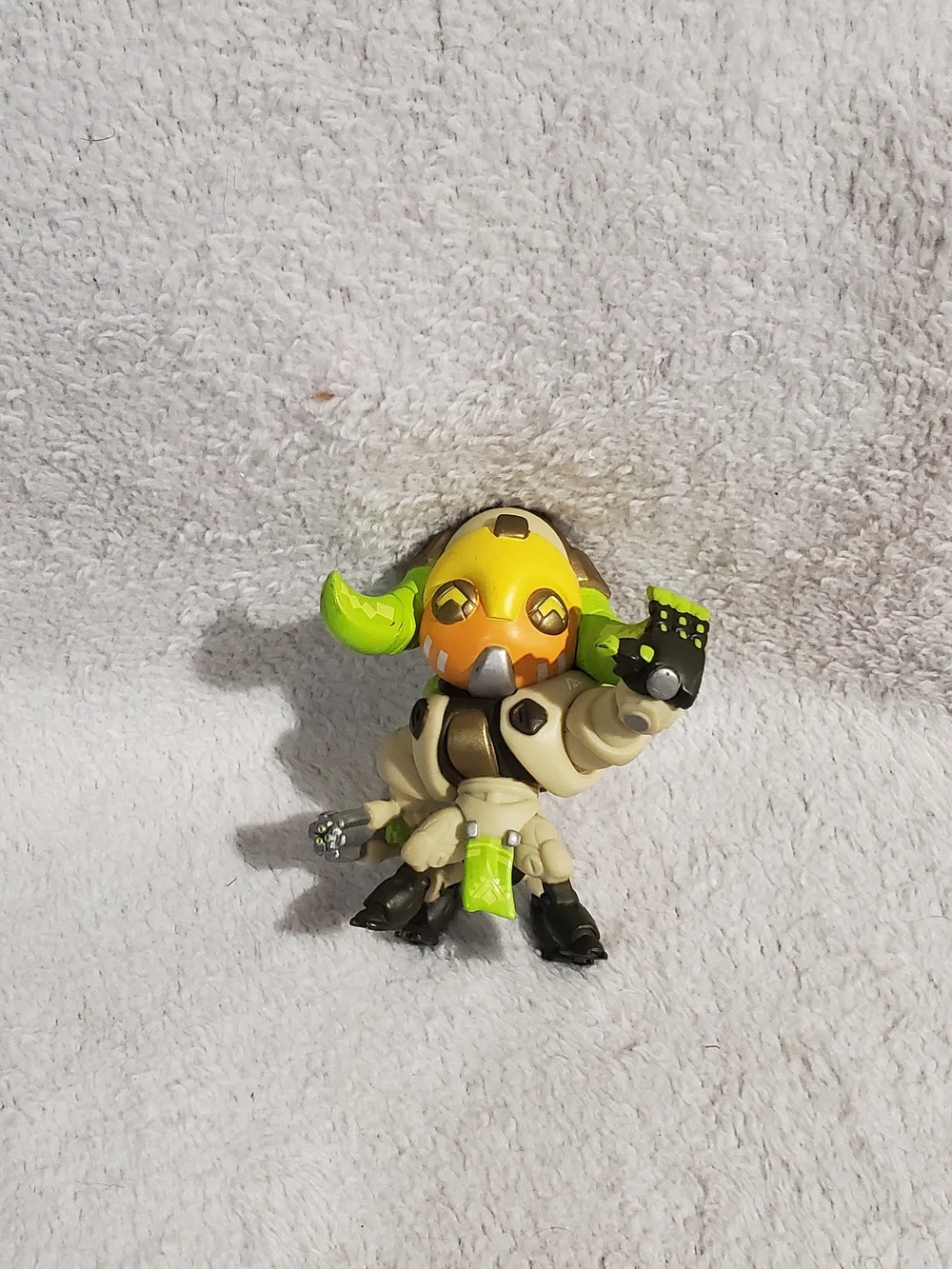 Collectible Yellow & Neon Green Robot Figure